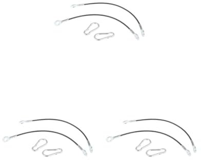 3 set di 2 cavi di ricambio per puleggia fitness in acciaio per esercizi di allenamento in palestra