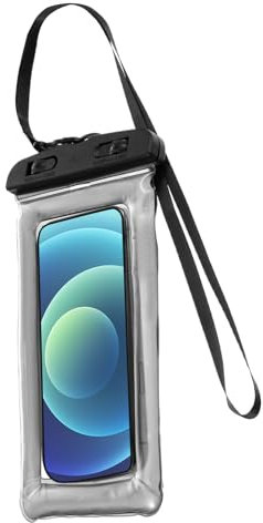 Custodia per telefono galleggiante impermeabile universale con cordino, doppio spazio impermeabile per vacanze al mare