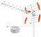 Outdoor Tv Aerial, Digital Tv Aerial Outdoor for Freeview, Long-Range External Tv Antenna for Smart Hdtv 4k/1080p, Enhanced UHF/VHF Reception, Loft/Roof Installation, Not Included Installation Rods