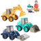 KBIBCK 3 Stück Bagger Spielzeug, Sandspielzeug Bagger Sandkasten, Sandkasten Fahrzeuge, Sandfahrzeuge Kinder, Minibagger Spielzeugauto, für Kinder Jungen Mädchen ab 3 Jahren