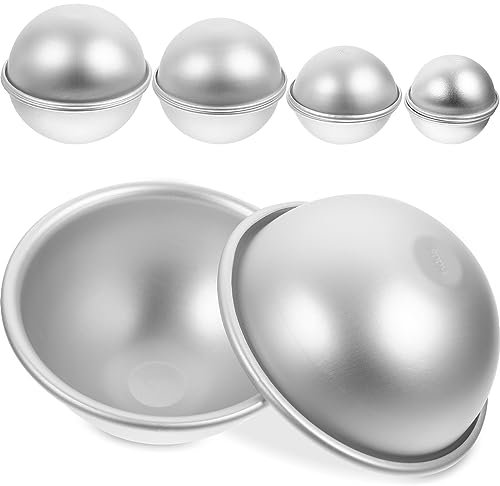 CIMAXIC 5paare Multifunktionsformen Aus Aluminiumlegierung Für Diy-bäckerei Und Basteln Inklusive Kugelformen Und Dekorativen Badekugel-formen Backzubehör Für Kuchen Und Badekugeln