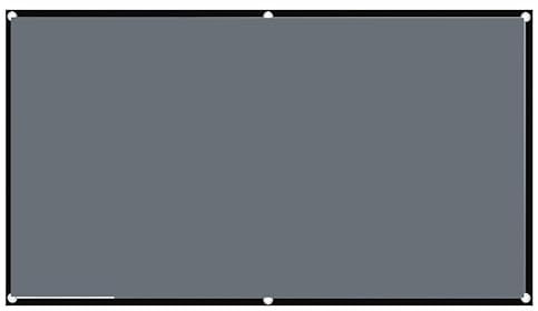 TETEOM Ecran projecteur, Écran de Projection 16:9 Gris Anti-lumière Bordure Noire avec Trou métallique Écran réfléchissant(60 inch)