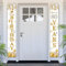 PartyYaa 80th Birthday Banner, 80th Birthday Door Banner Decorations, Party Photo Booth Background Door Decor Sign Poster for Men Women (White Gold)