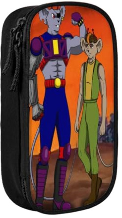 Biker Mice from Mars Pencil Case for Yoga & Fitness - Compact Zipper Pouch for Hair Ties, Pens, Gym Cards (Washable)