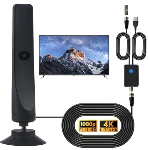 Wave Max TV Antenna 2025, Wave Max Antenna, TV Antennas 2025, Indoor Antennas for Smart TVs, Supports 4k,1080p for Local (1 Pc)