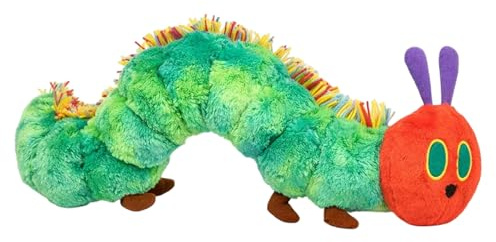 GakQll Raupe Nimmersatt Kuscheltier, Kleine Raupe Nimmersatt Plüschtier, Emotionale Unterstützung für Kinder, Sensorische Entwicklung durch Berührung, 25 cm Größe, Geburtstags