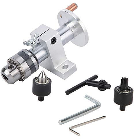 Omabeta DIY-Holzbearbeitungs-Drehzentrum, Premium-Metall-Mitlaufzentrum für Mini-Drehmaschine mit Schraubenschlüssel, Einstellbare Bohrtiefe