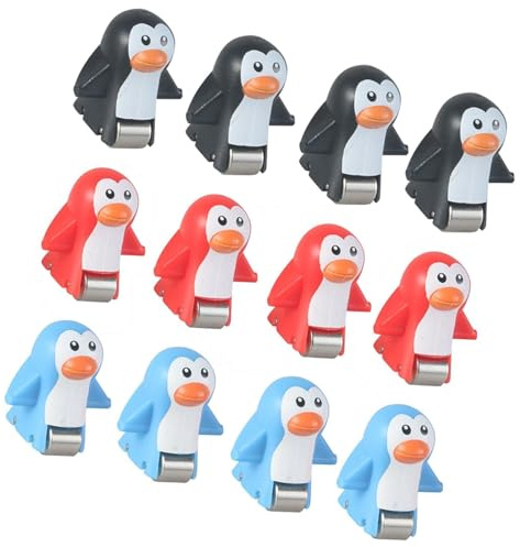 Pyasuye 12x Pinguine Figur für Kinder, elektrisches Treppenaufstiegsspielzeug, Rollenbahn, Spielzeugzubehör, Indoor Spiel, Kinder, Rutsche, Treppenteil, Animationsfigur