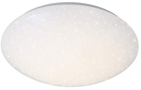 BRILONER - LED Deckenlampe mit Sternenhimmel, neutralweiße Lichtfarbe, 18 Watt, 2200 Lumen, Lampe, LED Deckenleuchte, Wohnzimmerlampe, Schlafzimmerlampe, Kinderzimmerlampe, 38x7 cm, Weiß