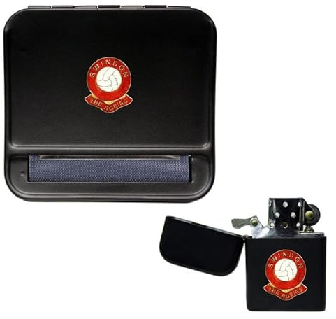 Swindon Town Football Club Cigarette Rolling Machine and storproof Petrol Lighter