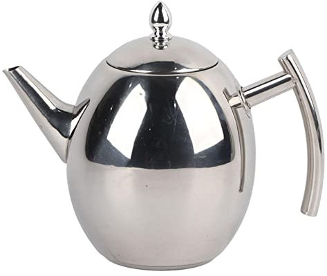DEWIN Tetera Acero Inoxidable, Tetera Duradera de Acero Inoxidable con Filtro de Gran Capacidad (1.5L)