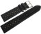 Uhrenarmband, Fluco Shell Cordovan Racing, 20 mm, Leder, Schwarz