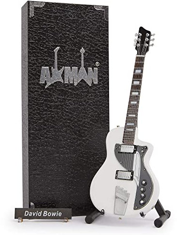 David Bowie - Miniatur-Gitarren-Replik – Musikgeschenke – handgefertigte Verzierung
