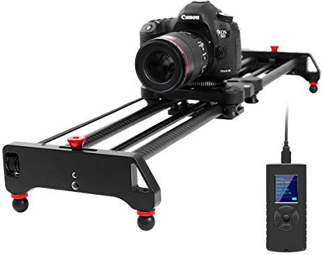 GVM Motorisierter Kamera-Schieberegler Zeitraffer und Videoaufnahme, mit Fernbedienung, 120 Grad, Panorama-Aufnahme, 80 cm, Schienensystem mit motorisierten