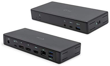 i-tec Docking Station USB-C 3x4K, 2X DisplayPort, 1x HDMI, 1x GLAN 3X USB 3.1, 1x USB-C per Dati, 1x Audio/Mik, Power Delivery 85W, ITA Spina di Alimentazione