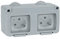 CABLEPELADO Doble base enchufe estanco 16A IP55 Blanco