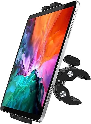 woleyi Spinning Bike Tablet Halterung, Ultra Stabile Laufband Tablet Halter, Indoor Lenker Heimtrainer Fahrrad Tablet Ständer, für iPad Pro 12.9 11 .9.7 / Air/Mini, 4-13 Handys und Tablets