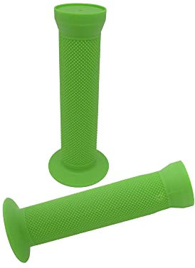 P4B | 1 Paar BMX Griffe in Grün | Breite = 130 mm / 130 mm | Breit und griffig | Mit Abrutschsicherung innen | Geschlossene Enden außen | Fahrradgriffe