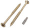 SKIR'CO Lot de 50 vis à bois universelles en acier zingué Tête fraisée Torx Type 17 Vis à panneaux d'aggloméré 6,0 x 90 mm Jaune