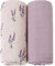 LifeTree Baby Musselin Swaddle Decke Tücher - 2 Stück 120x120cm Bio Baumwolle Baby Pucktücher für Junge und Mädchen, Lavendel Mauve