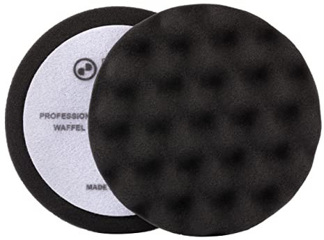 DETAILINGPADS 2er Polierschwamm Set Gewaffelt | Polierpads 125mm Klett | Polieraufsatz Polierschwämme | Poliermaschine Klein Polishing Sponge | Polierpad Polier Schwamme | EU Polier Pads (Schwarz)