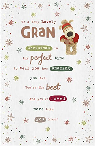 UK Greetings Boofle Gran Christmas Card - to a Very Lovely Gran at Christmas