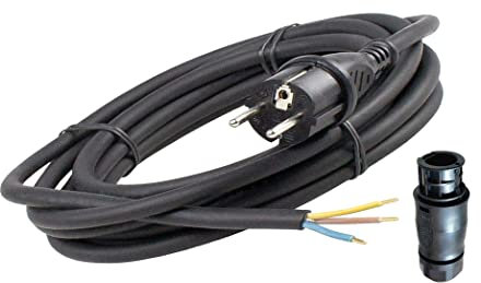 TRANGO 3 Meter Gummikabel ST-0105-3M+F inkl. Betteri BC01 Female Stecker für Hoymiles Deye Envertech Huayu Bosswerk - AC-Anschlusskabel des Mikrowechselrichter H07RN-F 3x1,5mm² auf IP44 Schuko-Stecker