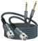 Twozoh Câbles XLR Femelle vers TRS de 6,35 mm 3M Lot de 2, Tressés Jack Stéréo équilibré vers XLR Câble de Microphone 2 Pièces (Professionnel/HiFi)