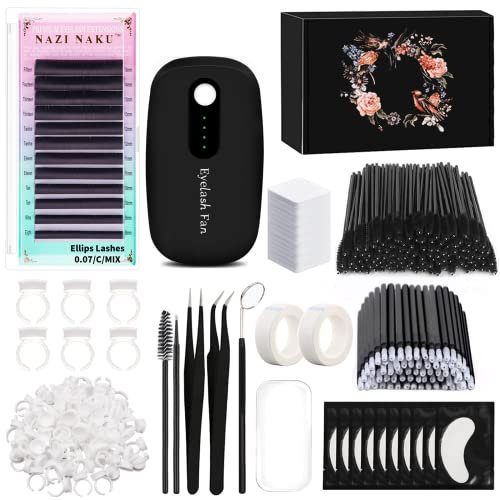 MeYuxg Kit Extension Cils Professionnel Avec Extension Outils, pour La Greffe de Cils pour Débutants La Pratique Du Maquillage, Salon de Formation