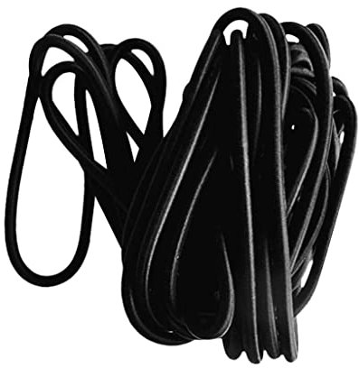 pistro Gummiseil, rund, 10 mm, Schwarz, 1 m, 3, 5 und 10 m