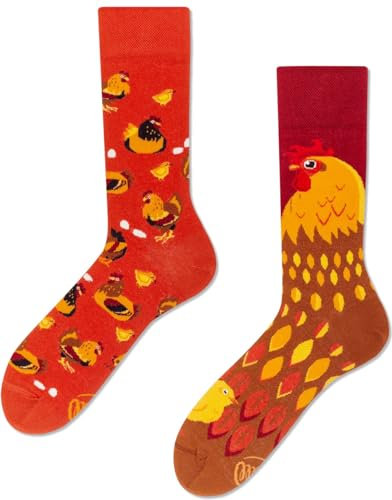 Many Mornings - Golden Eggs - Hühner, Küken, Eier - Mismatched Socks (as3, numeric, numeric_35, numeric_38, regular, regular)
