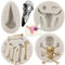 MYPRACS Lot de 4 moules en silicone motif tête de taureau : crâne, squelette, corbeau et bonbons pour Halloween