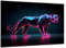 DARO Design - Wand-Bild 6mm HDF 30x20 cm Neon Panther - Wand-Deko Bilder Wohnzimmer