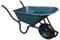 110 Litre 150kg Capacity Heavy Duty Outdoor Garden Trolley WheelBarrows with Pneumatic Tyre, Plastic Garden Cart Wheelbarrow in Green