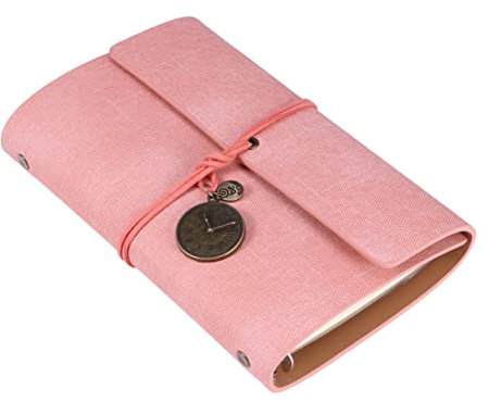 CAXUSD Vintage Notizbuch Retro Scrapbook Kreatives Tagebuch Schreibblock Für Reisen Rosa Horizontal Hochwertige Notizblöcke Für Diy-design Memo Planer-notizbuch