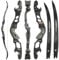 ILF Recurve Bogen für Erwachsene Jugend Jagd 30-60Lbs 62 Takedown Recurvebogen Rechtshänder Recurvebogen Gordon Bogen Gliedmaßen CNC-Bearbeitung (Schwarz, 30LBS)