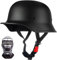 Retro Deutscher Stil Motorrad Halbhelm Retro Halbschalenhelm mit DOT/ECE Genehmigt Vintage Offenem Helm Jet-Helm Für Männer Und Frauen Fahrrad Cruiser Chopper Moped Roller B,L=58-60CM