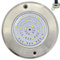SWIMHOME Foco LED Mini Extraplano de Superficie para Pisicina | Acero Inoxidable Resistente Corrosión | Airless Relleno Resina | Ø11 cm 6W 12V/AC RGB On/Off (Cable 2 hilos)