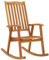 QZZCED Outdoor Stühle Strandkörbe Terrassenstühle Campingstuhl Schaukelstuhl Massivholz Akazie für Terrasse, Garten, Balkon