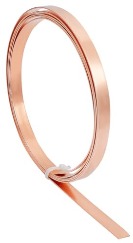 BENECREAT 2000x10x1mm Kupferblechrolle, 99.9% Unplattierter Kupferstreifen | kupferblech, Kupferblechfolie Für Heimwerkerprojekte, Bildhauerei, Elektrokultur Gartenarbeit