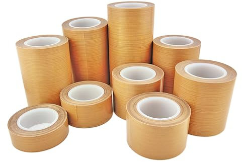 Qrity High Temp Tape - 200mm x 10m, PTFE Tape, High Temperature Adhesive, for Vacuum Sealer Machine