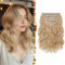 BARSDAR Clip in Extensions, 30cm Kurzes Wellige Clip-in Haarverlängerungen Blond Für Frauen 6PCs Voller Kopf Dickes Synthetisches Hair Extension Haarteile - Honig Blond Mix