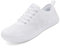 Ulicox Zapatos Minimalistas Unisex, Zapatillas para Correr, Deportivas y Caminar, Ligeras con Puntera Ancha, Blanco 42
