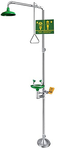 Estación de lavado de ojos, ducha lavaojos de emergencia combinada con lavabo ABgencia combinada con lavabo ABS, lavaojos de acero inoxidable 304 para la industria de fábricas de laboratorio