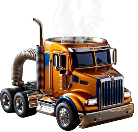 Tasse À Café Semi-camion | 11 Onces Semi Truck Coffee Mug | Tasse À Thé En Forme de Semi-camion | Tasses de Voyage Créatives pour Les Chauffeurs de Camion Pour L'anniversaire de La Fête Des Pères
