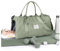 HYC00 Sport Duffel Bag Damen Handgepäck Sporttasche für Damen und Herren mit Nassfach & Schuhfach, Reisetasche Damen Weekender Gym Travel Bag Schwimmtasche Yoga Bag Trainingstasche,Graugrün