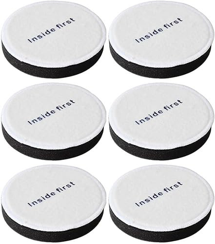 YUETTYY 3/6 Pack Replacement HEPA Filters for Bush Bagless VUS34AE2O, E2BNSLEU Upright Vacuums, Pre-Filter + Washable Foam Pre-Filters (6 Pack)