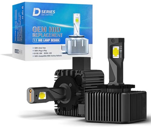 NUROTA D1S HID-Scheinwerferlampen mit StVZO Zulassung, Metallring,Auto Frontscheinwerfer (schwarz, D1S)