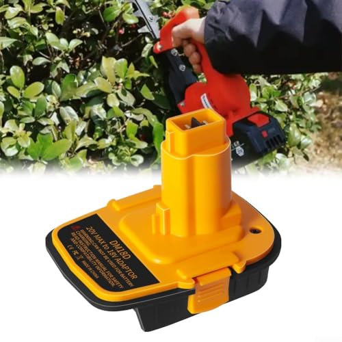 Battery Adapter For Dewalt 18V Power Tools - Compatible With 20V & 18V Li-Ion Batteries - Plastic Construction - Yellow