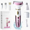 ﻿Rasoir Electrique Femme, 4 en 1 Rasoir Sans Fil pour femmes, Pour le corps, les jambes, Bikini, les poils pubiens et le visage, étanche et rechargeable, portatif humide et sec